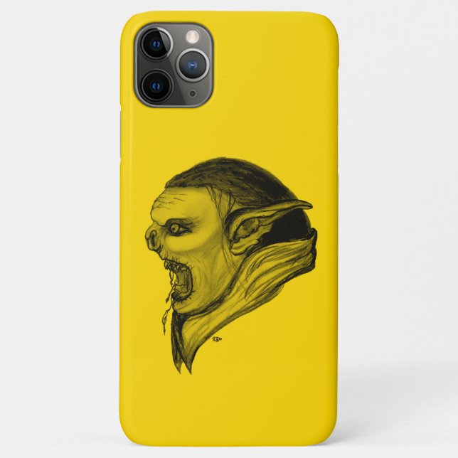 Coques Case-Mate iPhone Tracer la conception noire et jaune (Dos)