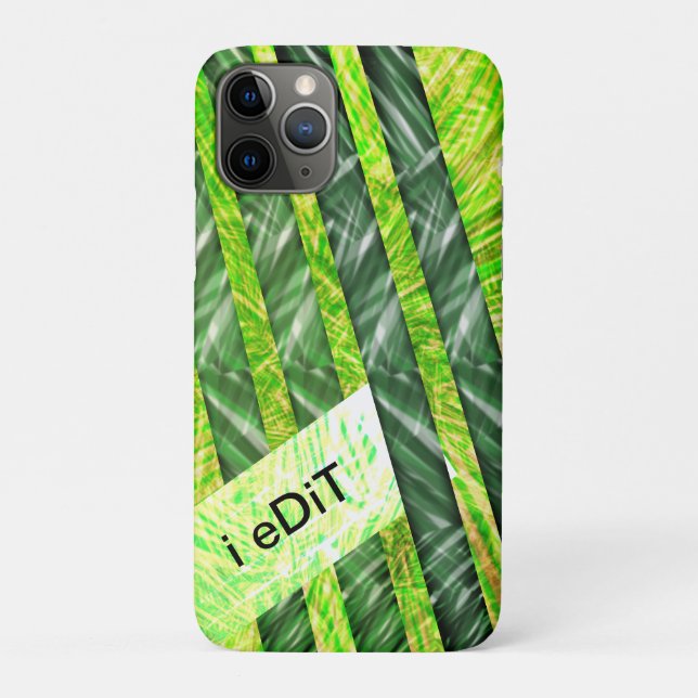 Coques Case-Mate iPhone Traces similaires aux feuilles en bambou, vert vie (Dos)