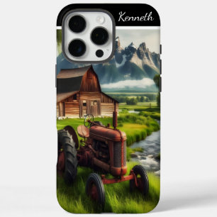 Coque iPhone 16 Pro Max Tracteur Mountain Farm