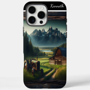 Coque iPhone 16 Pro Max Tracteur Mountain Farm