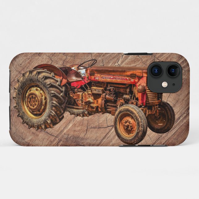 Coques Case-Mate iPhone Tracteur rouge antique (Dos (Horizontal))