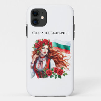 Case-Mate iPhone Case Tradition du drapeau bulgare Folklore Femme Roses 