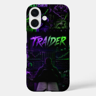 Coque Pour iPhone 16 traider, trading, cyberpunk, gaming, neon, pillow,