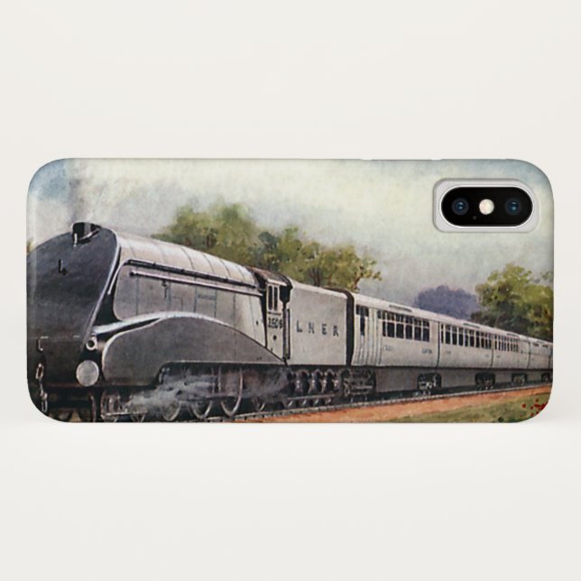 Coques Case-Mate iPhone Train à grande vitesse argenté moderne, transport  (Dos (Horizontal))