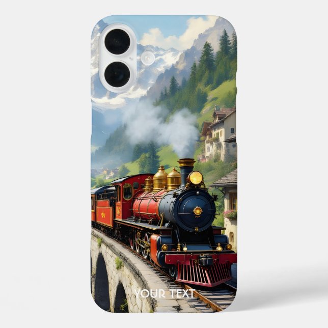 Coques Case-Mate iPhone Train antique Imaginaire Crimson (Verso)