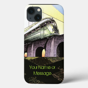 Coque Case-Mate iPhone Train de vitesse sur pont (personnalisé)