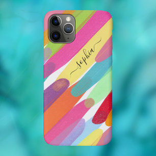 Case-Mate iPhone Case Traits de couleur diagonaux, Nom, Peinture abstrai