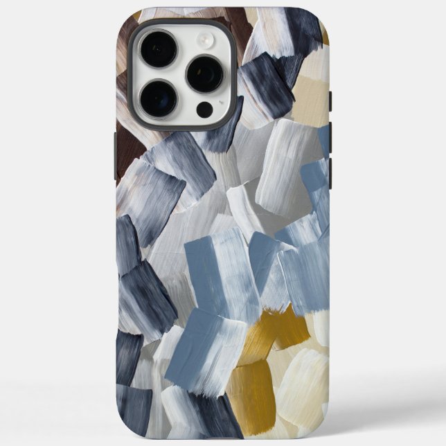 Coques Case-Mate iPhone Traits de pinceau abstraits dans des tons neutres  (Verso)