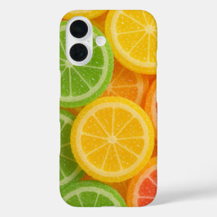 Coque Pour iPhone 16 Tranche de bonbon Citrus Coloré