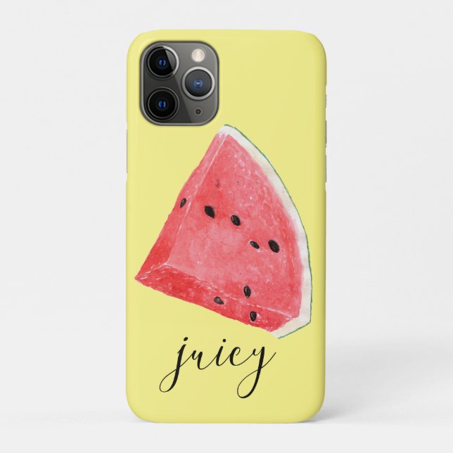 Coques Case-Mate iPhone Tranche de pastèque juteuse à l'aquarelle  (Dos)