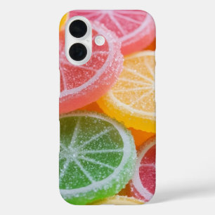 Coque Pour iPhone 16 Tranches de fruits en gelée sucrée