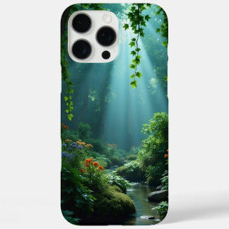 Coque iPhone 16 Pro Max Tranquil Forest Stream iPhone Case