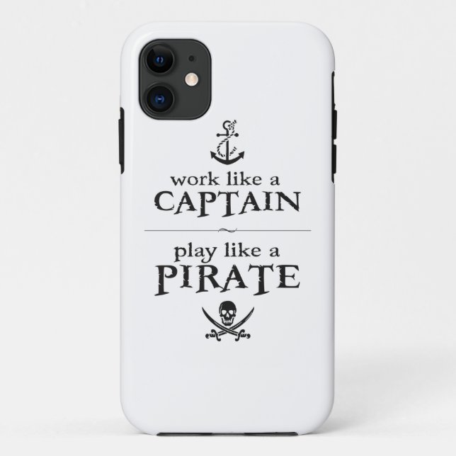 Coques Case-Mate iPhone Travailler comme un capitaine, jouer comme un pira (Dos)