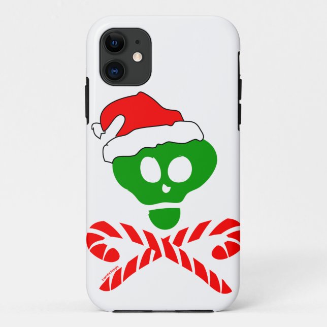 Coques Case-Mate iPhone Traverses du crâne de Noël (Dos)