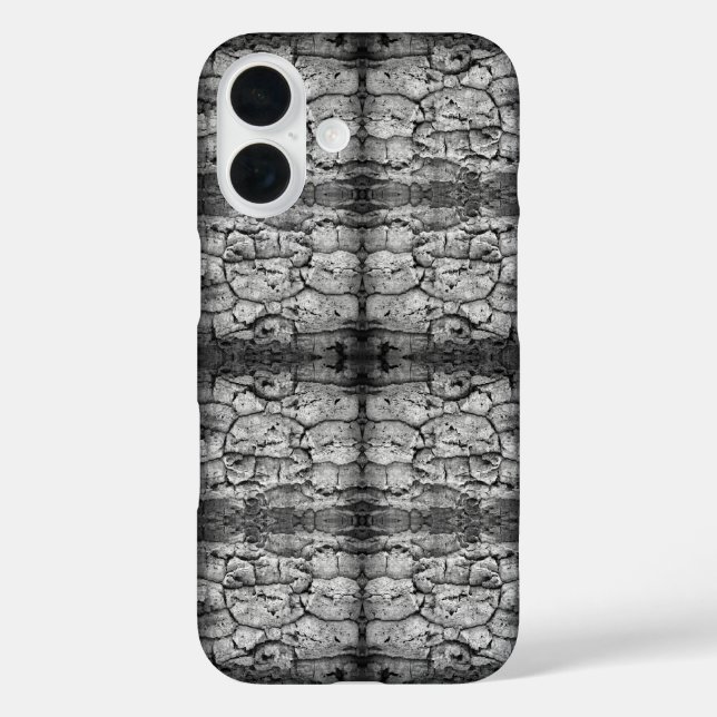 Coques Case-Mate iPhone Tree Bark Black And White Photo Closeup Pattern (Verso)