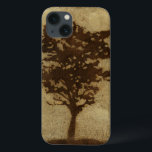 iPhone 13 Coque Tree Silhouette on Bronze Background<br><div class="desc">A bronze background serves as the scene for this silhouette of a tree with branches swaying in the breeze. You almost feel as if you could rest your back against this tree, sit on the ground and take a long nap.</div>
