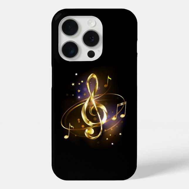 Coques Case-Mate iPhone Trèfle à trois feuilles en or Musique (Verso)