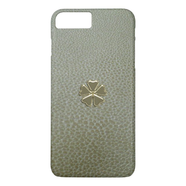 Coques Case-Mate iPhone Trèfle élégant Saint-Patrick,Cuir Vert (Dos)