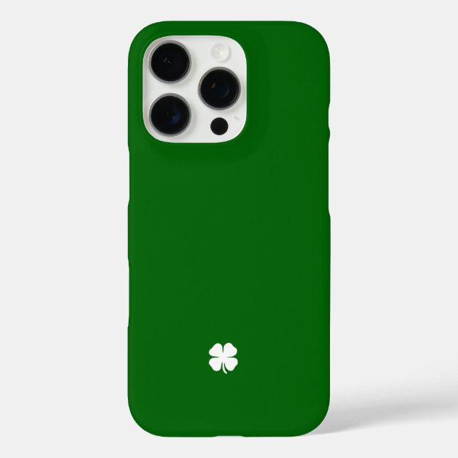 Coques Case-Mate iPhone Trèfle Irlandais Vert Chanceux à Quatre Feuilles (Verso)