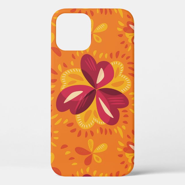 Coques Case-Mate iPhone Trèfles abstraits dans le rose et le jaune (Verso)