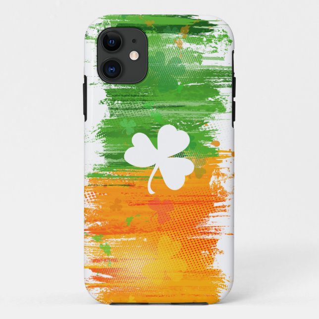 Coques Case-Mate iPhone Trèfles Chanceux Légers & Encre (Dos)