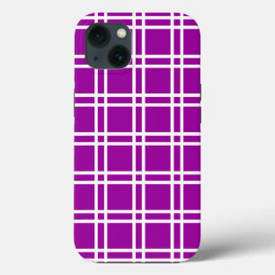 iPhone 13 Case Treillis élégant violet chez Emporiomoffa