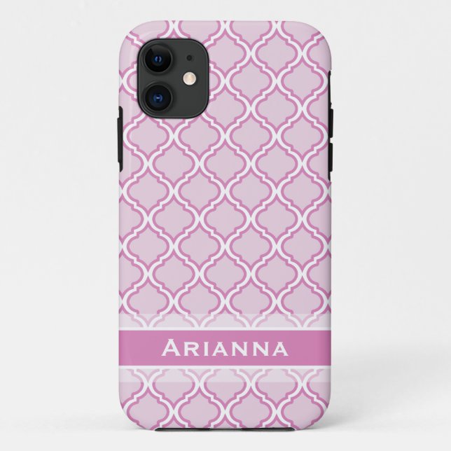 Coques Case-Mate iPhone Trellis marocain rose clair (Dos)