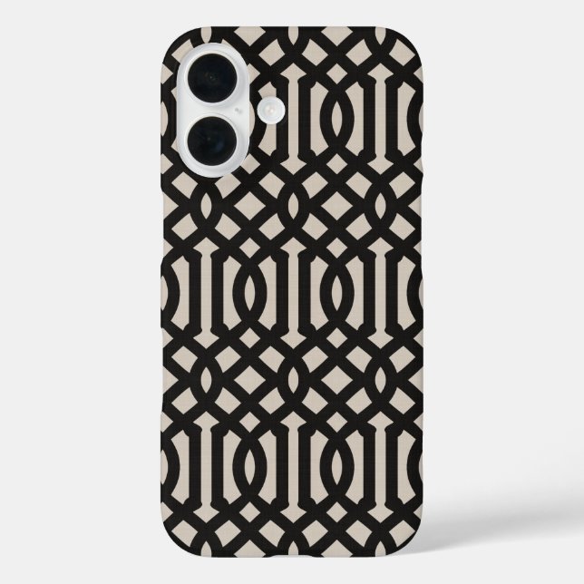 Coques Case-Mate iPhone Trellis noir rustique (Verso)