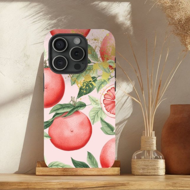 Coques Case-Mate iPhone Trellis Pastel Rose et Pamplemousse Or de luxe (Créateur téléchargé)