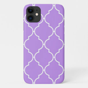 Coque Case-Mate Pour iPhone Trellis pourpre, Quatrefoil, Trellis marocain