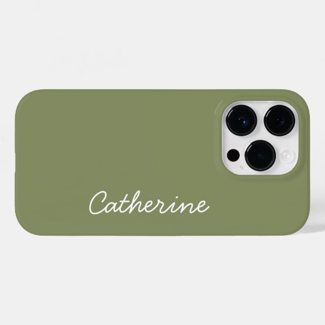 Coques Case-Mate iPhone Trend Color Reed Green Name (Verso (horizontal))