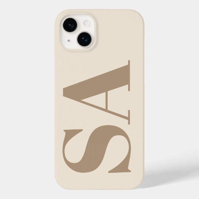 Coques Case-Mate iPhone trendy Antique White with Monogram Case-Mate (Verso)