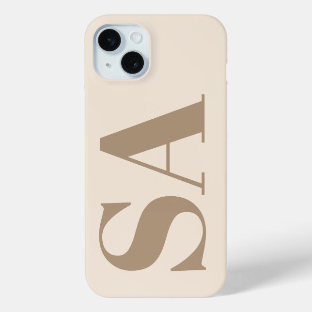 Coques Case-Mate iPhone trendy Antique White with Monogram Case-Mate (Verso)