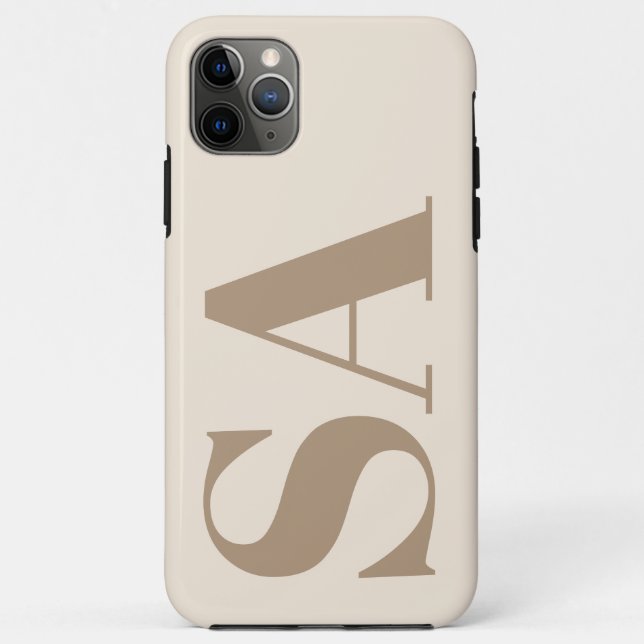 Coques Case-Mate iPhone trendy Antique White with Monogram Case-Mate (Dos)