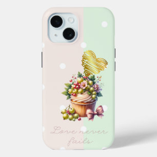 Coque Case-Mate iPhone Trendy Faith Point Vert Floral Ruban Cœur
