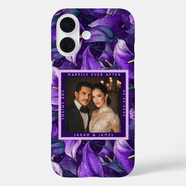 Coques Case-Mate iPhone Trendy Purple Calla Lilies Fantasy Boho Wedding (Verso)
