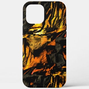 Case-Mate iPhone Case Très rustique brûlé doré, dessin en mosaïque abstr