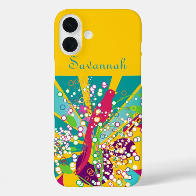 Coques Case-Mate iPhone Très tendance Moderne Rose Swallow Bird (Verso)