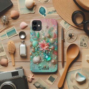 Case-Mate iPhone Case Trésors de Glam Mint et d'Océan de Corail