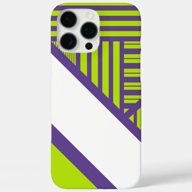 Coques Case-Mate iPhone Triangle en Lime Vert & Violet (Verso)