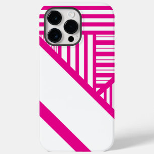 Coque Case-Mate iPhone Triangle en Magenta et Blanc