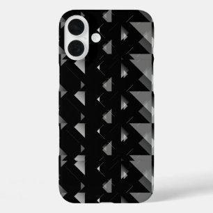 Coque Pour iPhone 16 Plus Triangle gris noir géométrique