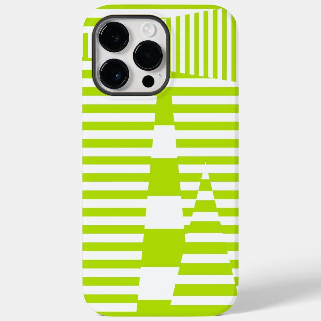 Coques Case-Mate iPhone Triangle - Lime vert et blanc (Verso)