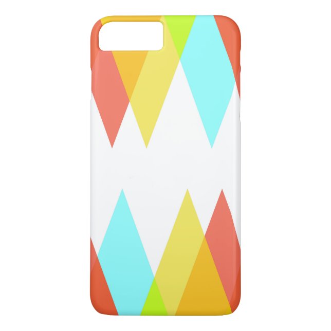 Coques Case-Mate iPhone Triangles jaunes, rouges et bleus cadets (Dos)