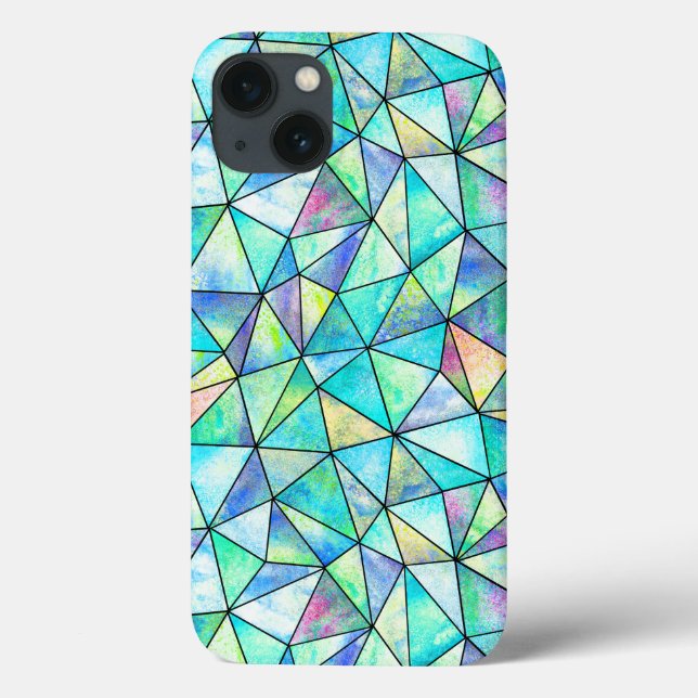 Coques Case-Mate iPhone Triangles lumineux Abstraits colorés (Verso)