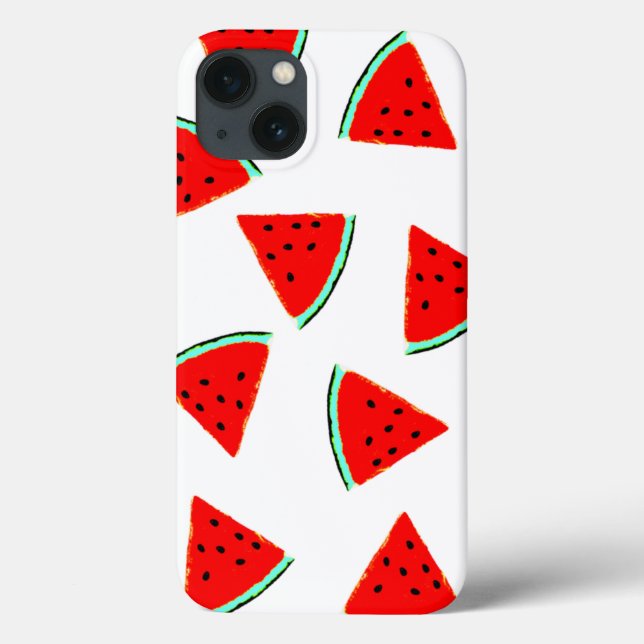 Coques Case-Mate iPhone Triangles Motifs de pastèque (Verso)