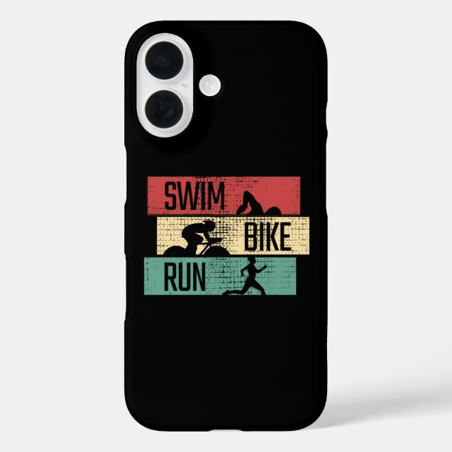 Coques Case-Mate iPhone Triathlon - Swim Bike Run (Verso)