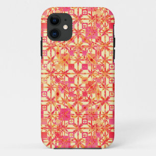 Etui iPhone Case-Mate Tribal Batik - orange, corail rose et fuchsia