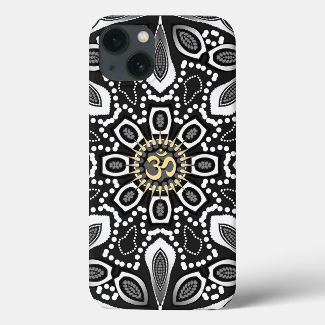 Coques Case-Mate iPhone Tribal Black+White Aum (Verso)
