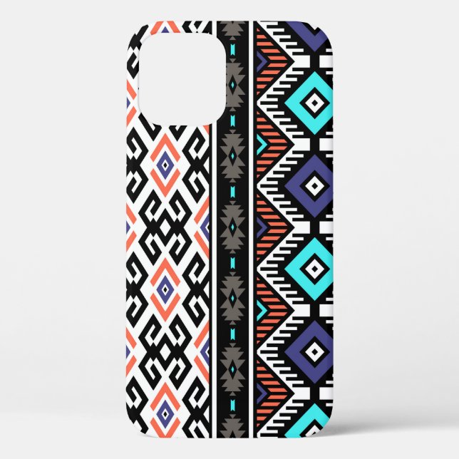 Coques Case-Mate iPhone Tribal Navajo rétro : Géométrique Sans Seamless. (Verso)